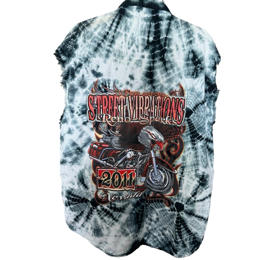 Bikerwear Shirt Sz Xl Tie Dye Eagle Bike Graphic Reno Sparks Street Vibrations